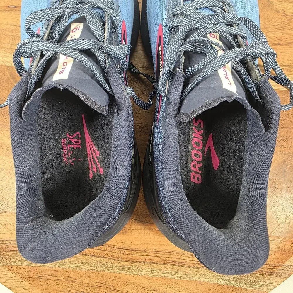 Brooks Launch 10 Peacoat Pink Glow Womens Blue Size 8 Running Shoes 1203981B441